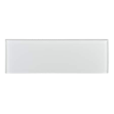 Andova Tiles Enchant-Elle Ghost Grey 4-in. x 12-in. Subway Polished Glass Wall & Floor Tile Andova Tiles